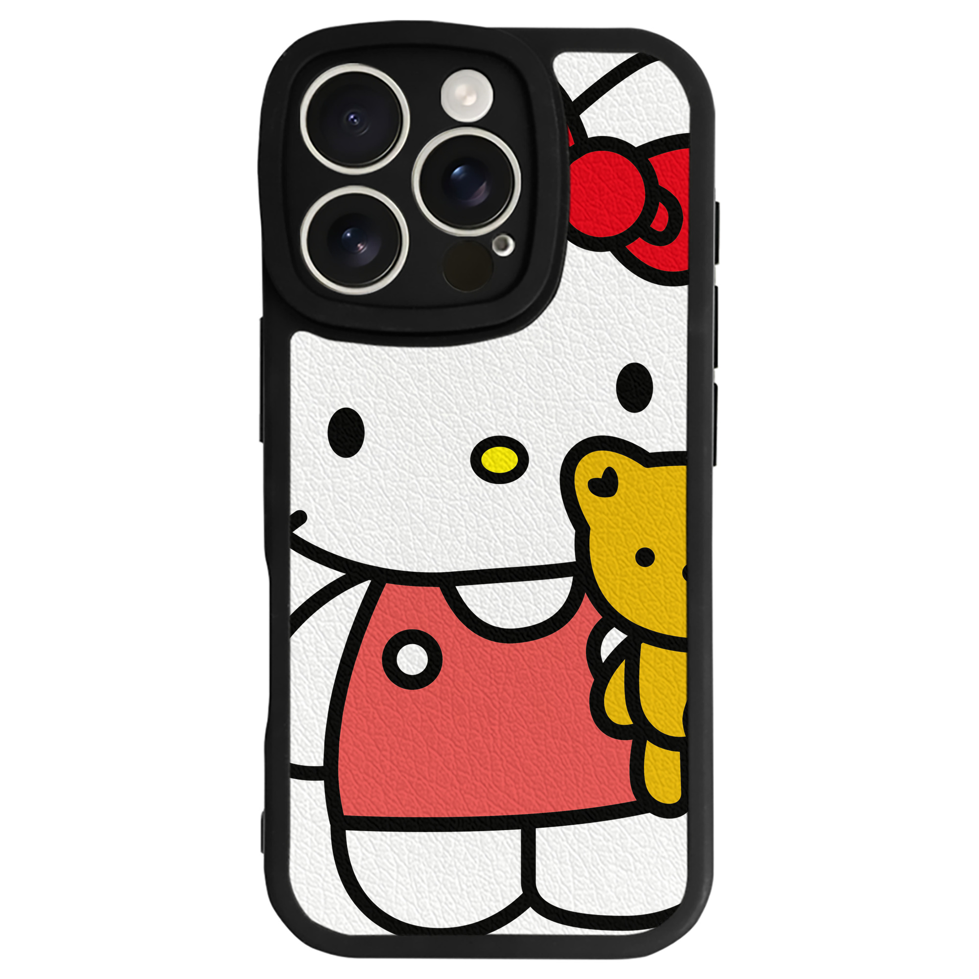 （画像用） Hello Kitty ハローキティ 【iPhone 16シリーズ対応】シリコンスマホケース（レザー調） 材質：シリコン